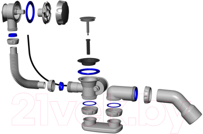 Сифон Unicorn 1 1/2x40 S101