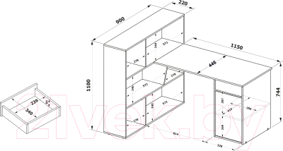Письменный стол Сокол-Мебель СПм-12 (белый)