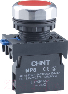 Кнопка для пульта Chint NP8-01BND/4 1НЗ AC110В-220В Led IP65 / 667247 - фото