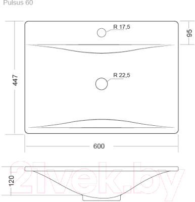 Умывальник Madera Pulsus 60