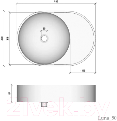 Умывальник Madera Luna 50