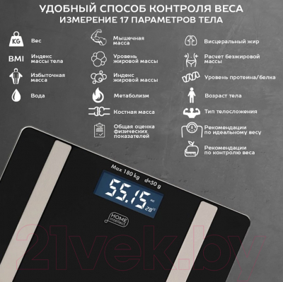 Напольные весы электронные Scarlett SC-BS33ED110