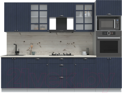 Кухонный гарнитур Интерлиния Берес 2.8В (дуб королевский/бискайская сосна) - фото