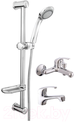 Комплект смесителей Rubineta Optima-10 + Optima-18 + Varianta-Delta / 625105 - фото