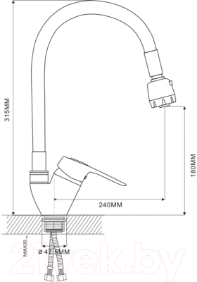 Смеситель Ekko E4105+E55