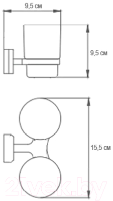 Набор стаканов для зубной щетки и пасты Ekko E1408
