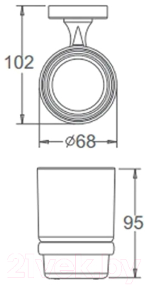 Стакан для зубной щетки и пасты Ekko E1706