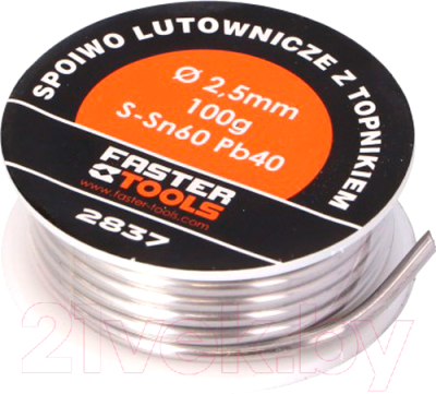 Припой Faster Tools С канифолью 2.5мм / 2837 - фото