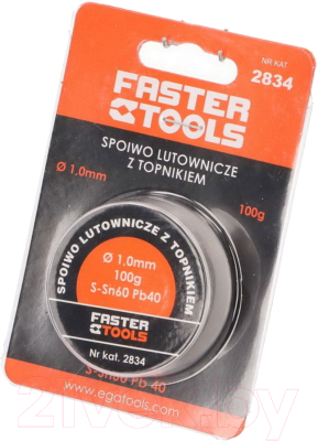 Припой Faster Tools С канифолью 1.0мм / 2834 - фото