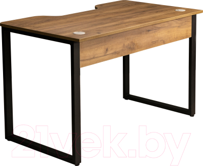 Геймерский стол Millwood Лофт Гонконг ДТ-3 130x70x75 (дуб табачный Craft/черный) - фото