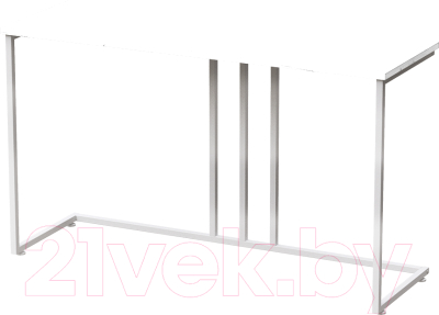 Консольный столик Millwood Лиссабон 1 Лофт Л 120x40x70.2 (белый/металл белый) - фото