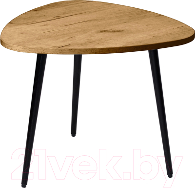 Журнальный столик Millwood Лофт СТ-9 (дуб золотой Craft металл/пластик черный) - фото