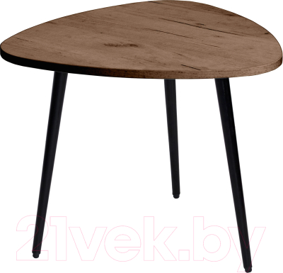 Журнальный столик Millwood Лофт СТ-9 (дуб табачный Craft металл/пластик черный) - фото