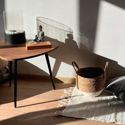 Журнальный столик Millwood Лофт СТ-9 (дуб табачный Craft металл/пластик черный)