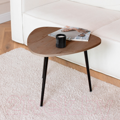 Журнальный столик Millwood Лофт СТ-9 (дуб табачный Craft металл/пластик черный)