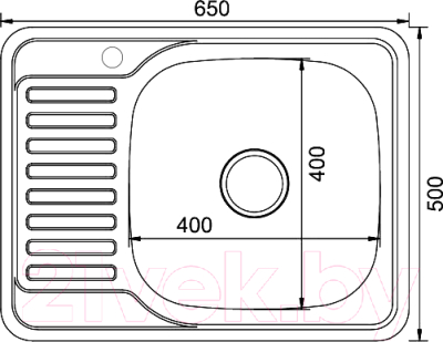 Мойка кухонная Mixline R 529332 (с сифоном)