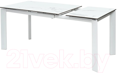 Обеденный стол M-City Corner 120 Matte / 614М04879 (белый мрамор матовый керамика/белый)