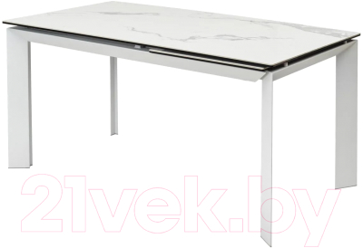 Обеденный стол M-City Cremona 140 High Gloss Statuario / DECDF501THGSTATWHT140 - фото