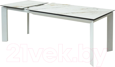 Обеденный стол M-City Cremona 180 KL-188 / 614М04876 (контрастный мрамор матовый/белый)