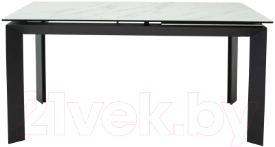 Обеденный стол M-City Cremona 180 KL-99 / DECDF501TKL99BLK180 (белый мрамор матовый/черный)