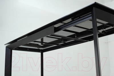 Обеденный стол M-City Cremona 180 KL-99 / DECDF501TKL99BLK180 (белый мрамор матовый/черный)