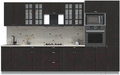 Готовая кухня Интерлиния Берес 3.4В - фото