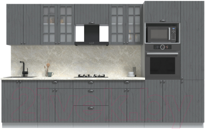 Готовая кухня Интерлиния Берес 3.4В - фото