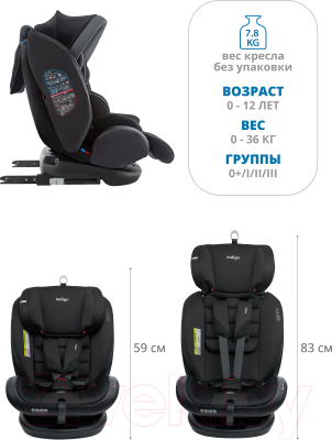 Автокресло INDIGO Max-X ST-3 (черный)