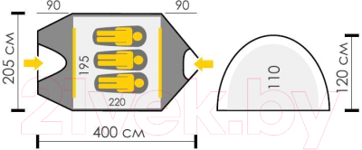 Палатка Talberg Peak 3 Pro (красный)