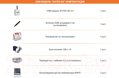 Беспроводной контроллер отопительный ИПРо Котел.ОК 2.0 GSM (с беспроводным термостатом)