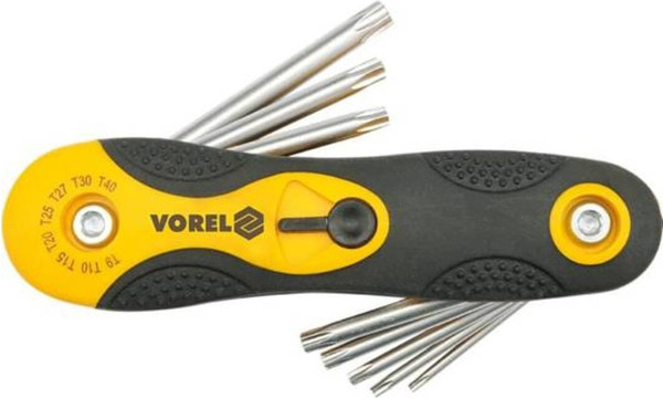 Набор ключей Vorel Torx Т9-Т40 CrV / 56507 - фото
