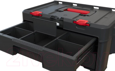 Ящик для инструментов Keter 2 Drawers Unit / 253384 (черный/красный)