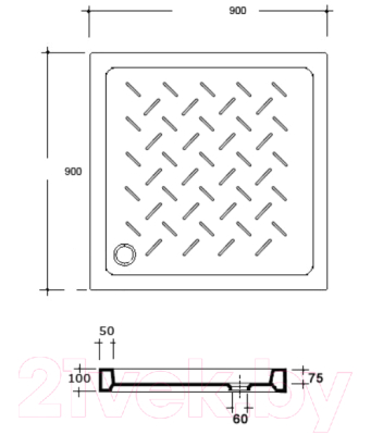 Душевой поддон RGW CR-099-B / 19170199-04