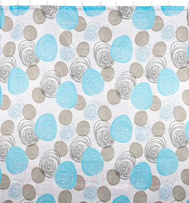 Шторка-занавеска для ванны Рыжий кот Шарики / 104970 - фото