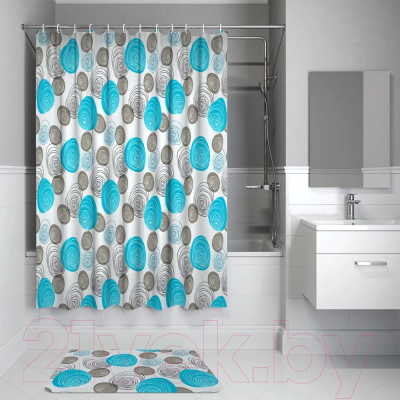 Шторка-занавеска для ванны Рыжий кот Шарики / 104970