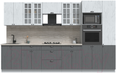 Готовая кухня Интерлиния Берес 3.4В - фото