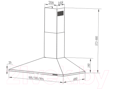 Вытяжка купольная Maunfeld Cork 60