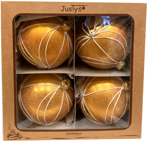 Набор шаров новогодних GreenTerra 80мм - фото