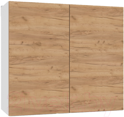 Шкаф навесной для кухни Интермебель Микс Топ ШНС 720-8-800 80см (дуб крафт золотой) - фото