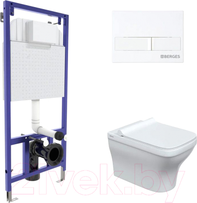 Унитаз подвесной с инсталляцией Berges Novum 042452 - фото