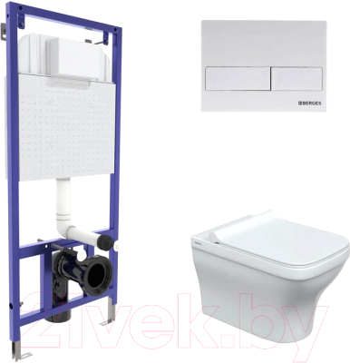 Унитаз подвесной с инсталляцией Berges Novum 042455 - фото