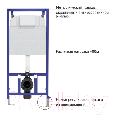 Унитаз подвесной с инсталляцией Berges Novum 042448 (с кнопкой смыва и сиденьем)