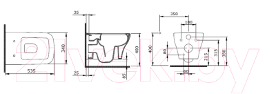 Унитаз подвесной с инсталляцией Berges Novum 042449