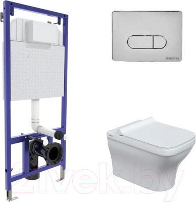 Унитаз подвесной с инсталляцией Berges Novum 042450 - фото