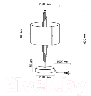 Прикроватная лампа Odeon Light Margaret 4895/2T