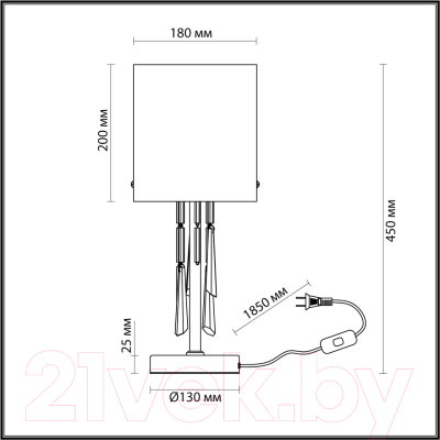 Прикроватная лампа Odeon Light Nicole 4890/1T