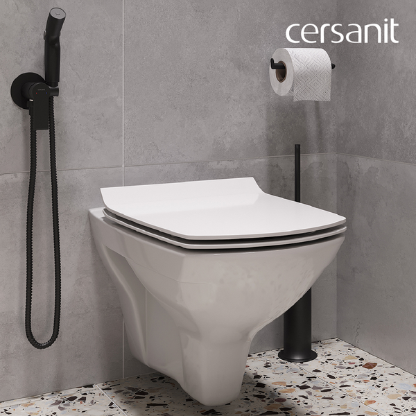 Унитаз подвесной с инсталляцией Cersanit Carina XL CO DPL EO / 64122