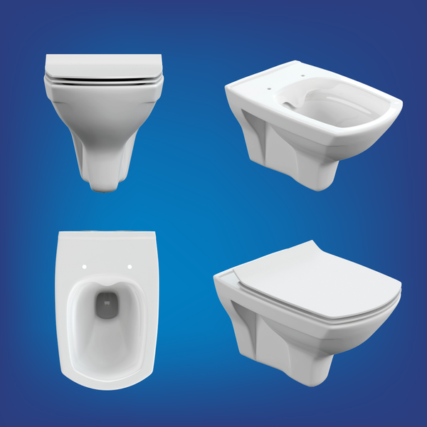 Унитаз подвесной с инсталляцией Cersanit Carina XL CO DPL EO / 64122