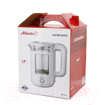 Электрочайник Atlanta ATH-2474 (белый)
