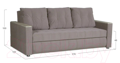 Диван Асмана Камертон Декор 2.0 (Oskar Coffee)